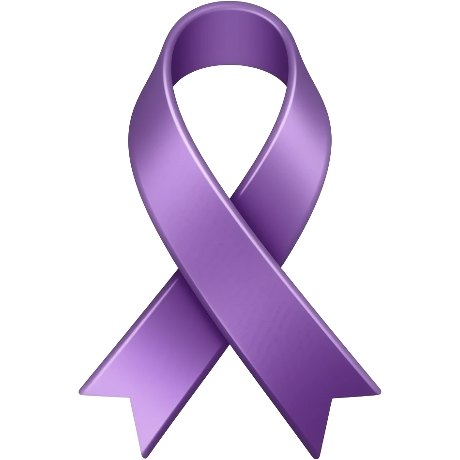 purple ribbon emoji