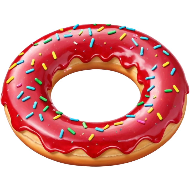 red glitter donut emoji