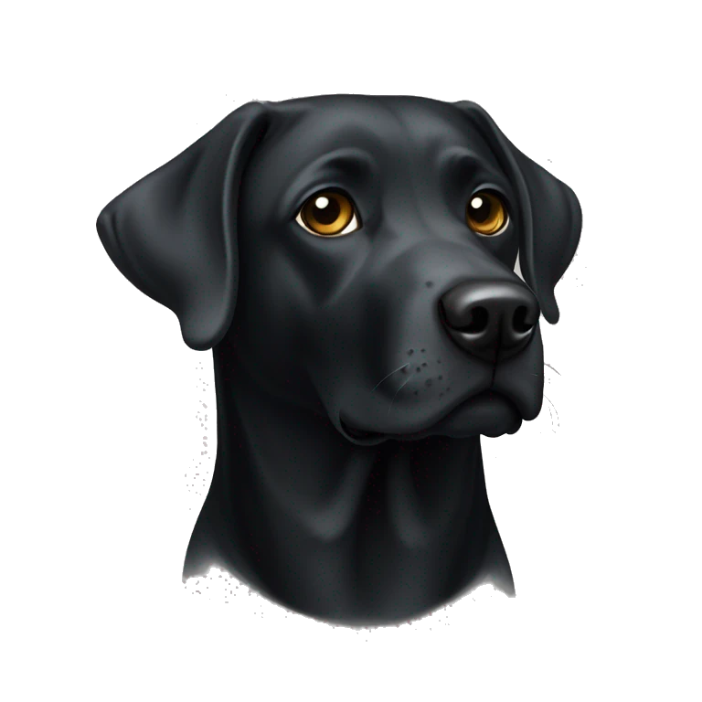 Un labrador noir emoji