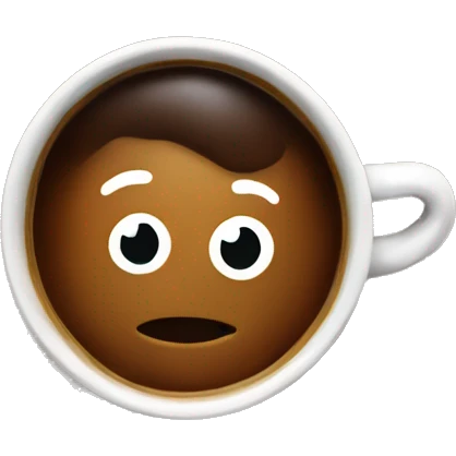 person swimming in a mug of coffee  emoji