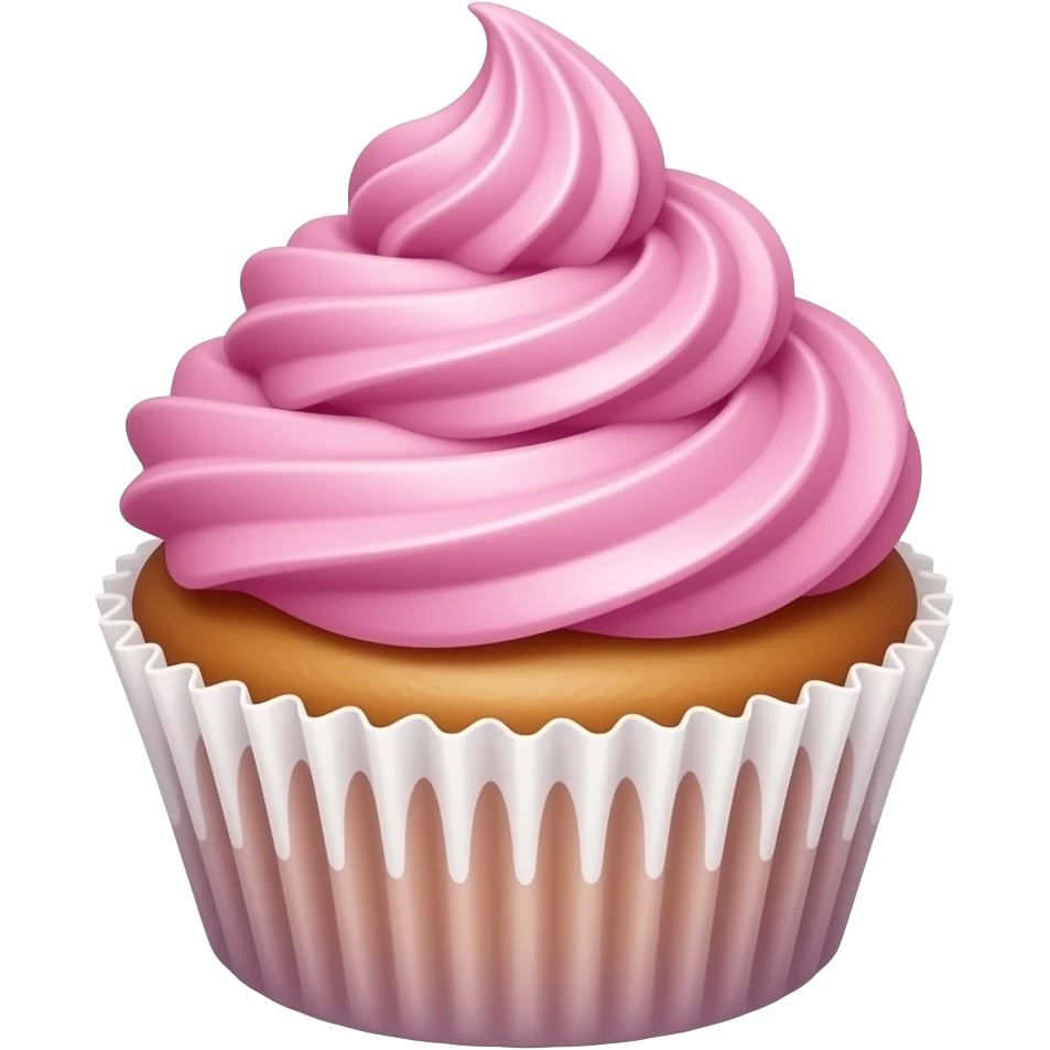 Cupcake with pink icing emoji