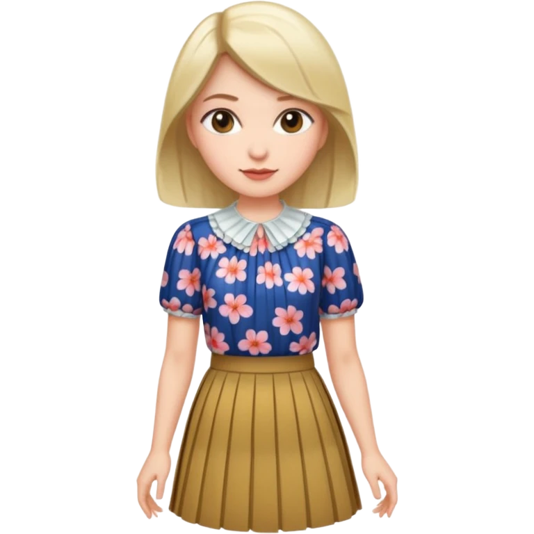 skirt and blouse emoji