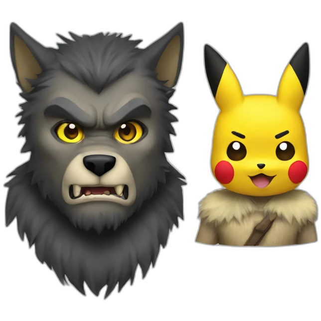 wolfman and pikachu emoji
