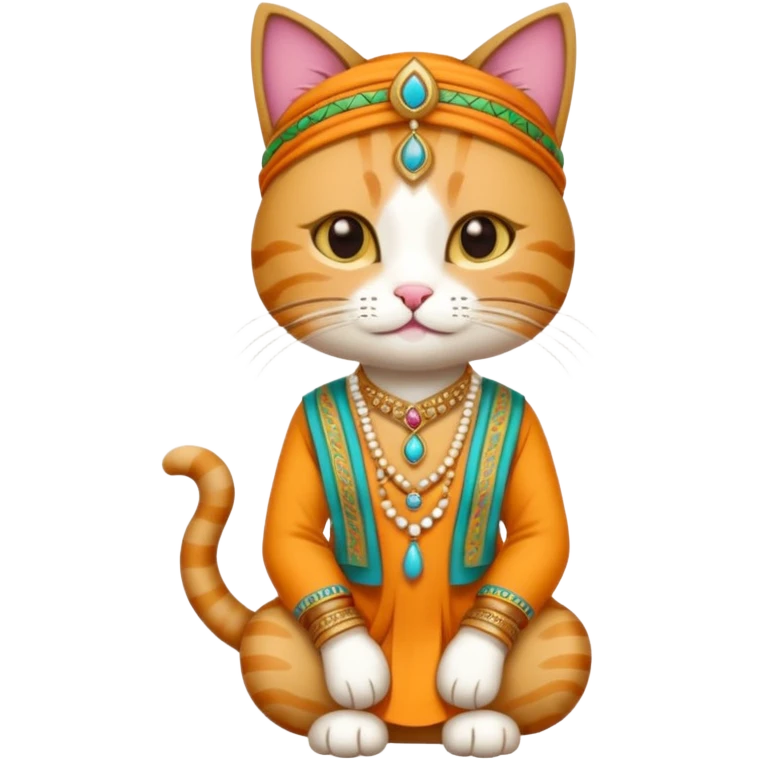 cat wearing indian clothes emoji