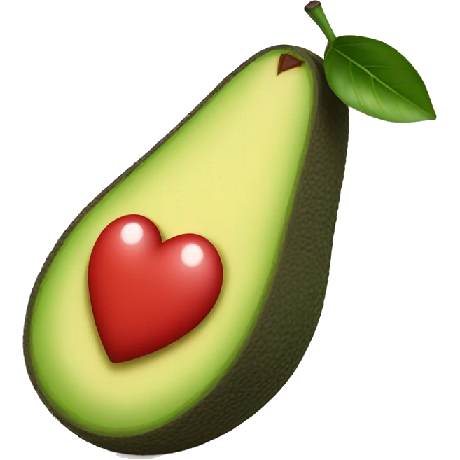 avocado with a heart as the pit emoji