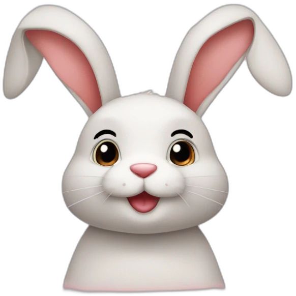 Lapin qui fait des bisous emoji