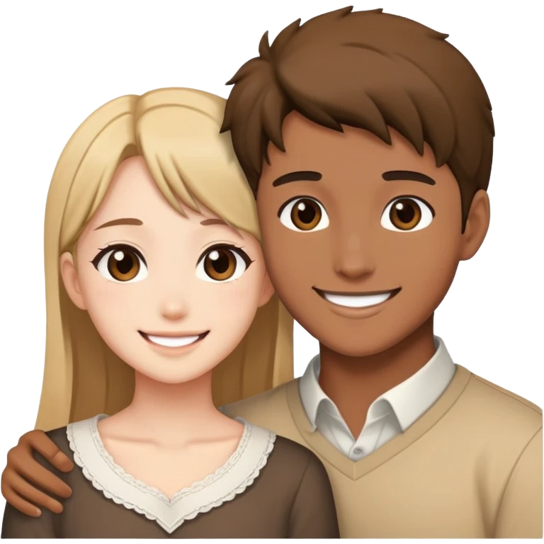 a beautiful romantic anime couple emoji
