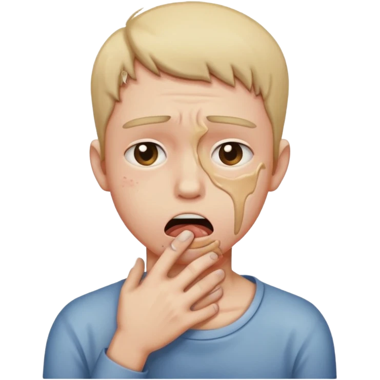 A person choking themselves emoji