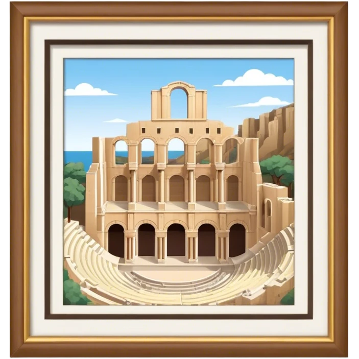 Cinematic Realistic Odeon of Herodes Atticus Emoji emoji