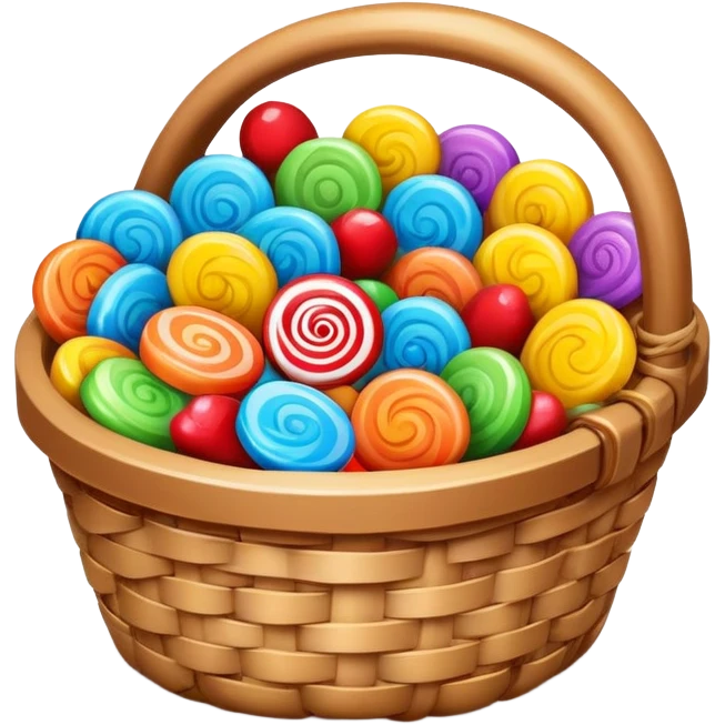 Basket with candy's emoji