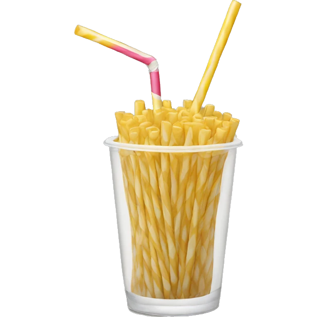 one  straw emoji