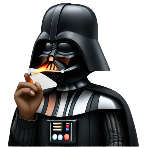 Darth vader smoking emoji