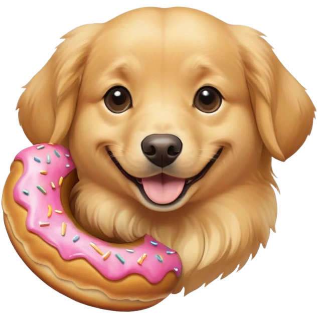 dog with a donut emoji