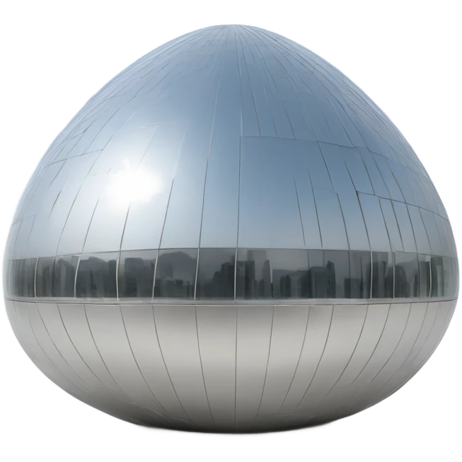 Dubai museum of the future silver egg shaped building  emoji
