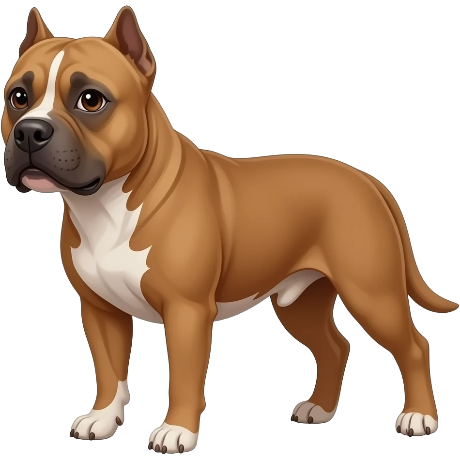 American Pit Bull Terrier brown skin color emoji