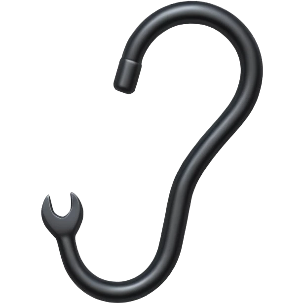 wire and iron hook, black emoji