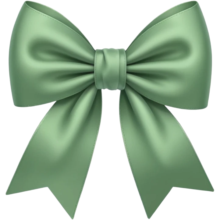 sage green ribbon bow emoji