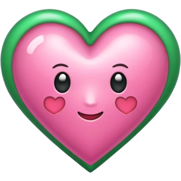 puedes hacer un corazón rosa con un lazo verde?, que sea parecido a este “💝” pero con el lazo verde  emoji