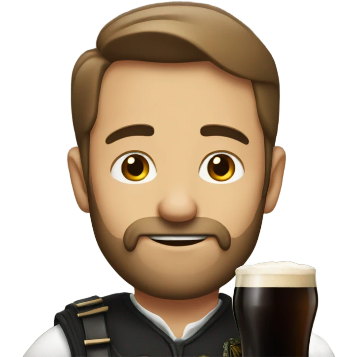 Man drinking a pint of Guinness  emoji