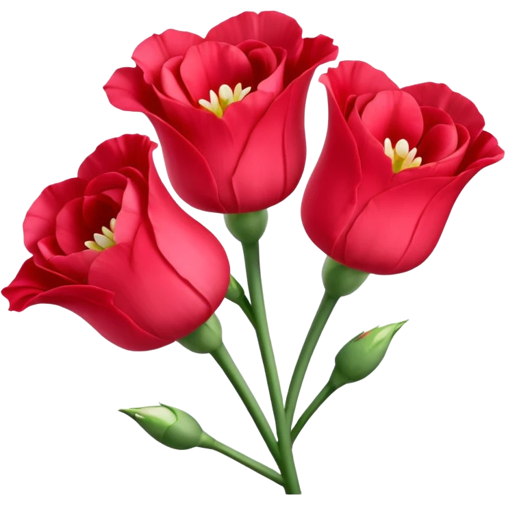 3 Beautiful light red flower Eustoma emoji