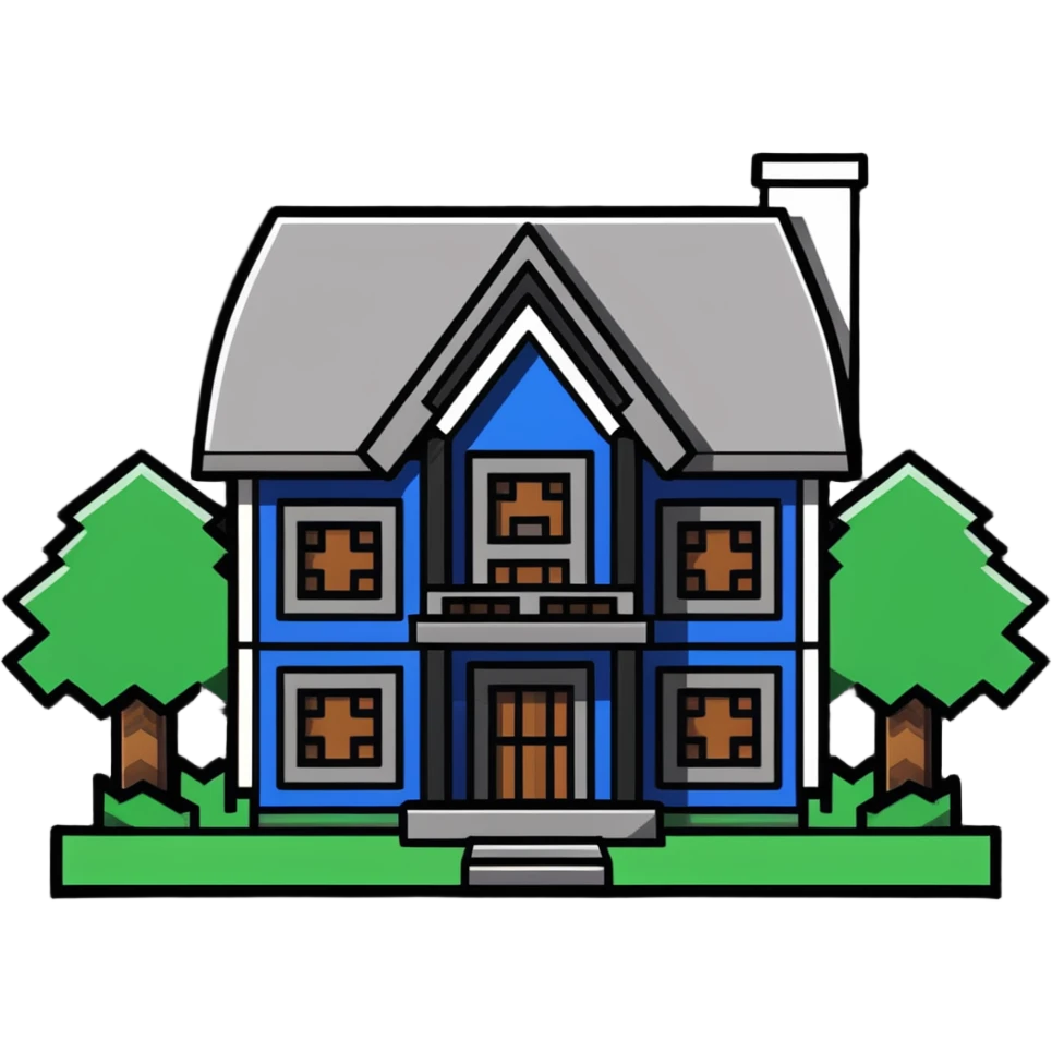 Minecraft house emoji