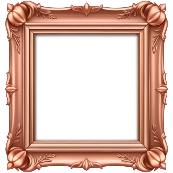 Rose gold vintage picture frame emoji