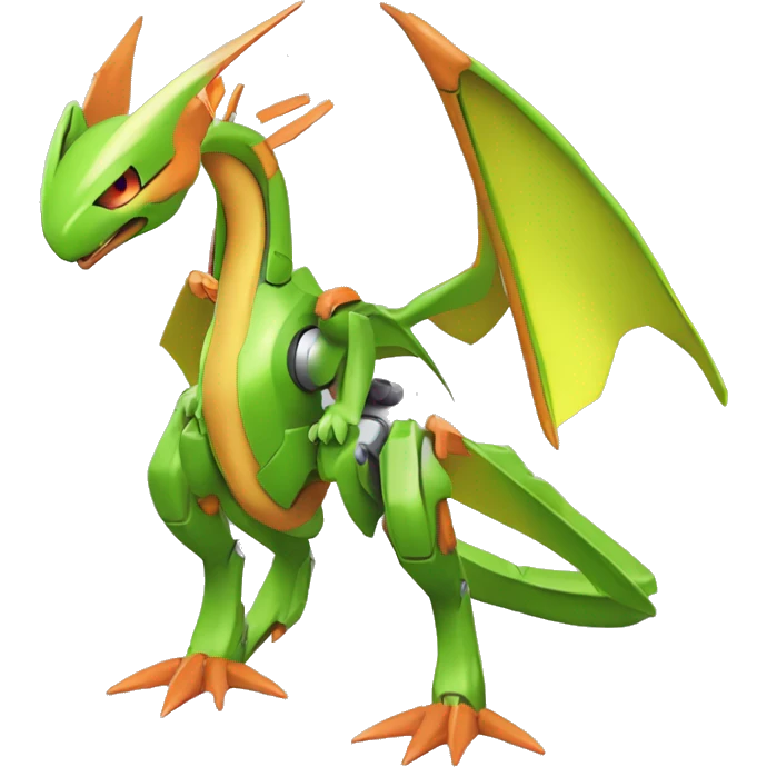 Mechanical Flygon-Scyther-Charizard-Medabot-Mecha full body emoji