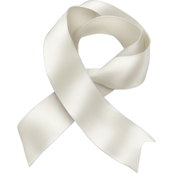 white silk ribbon emoji