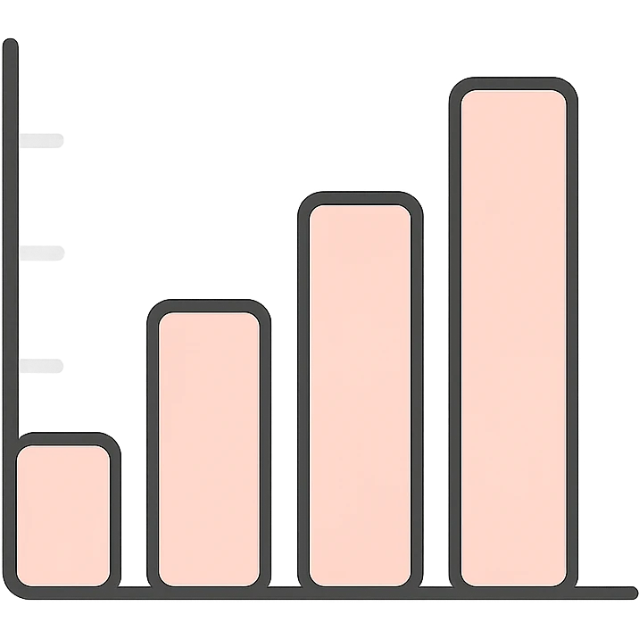 modern pink bar diagram emoji