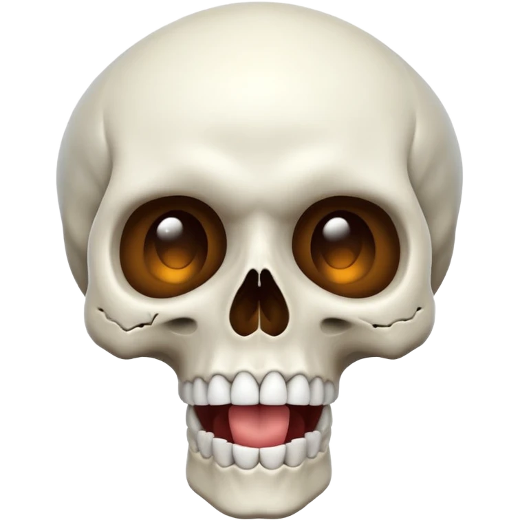 skull looking up with open mouth emoji