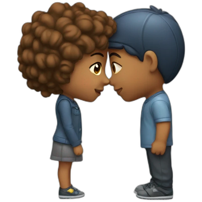 Girl with boy kissing  emoji