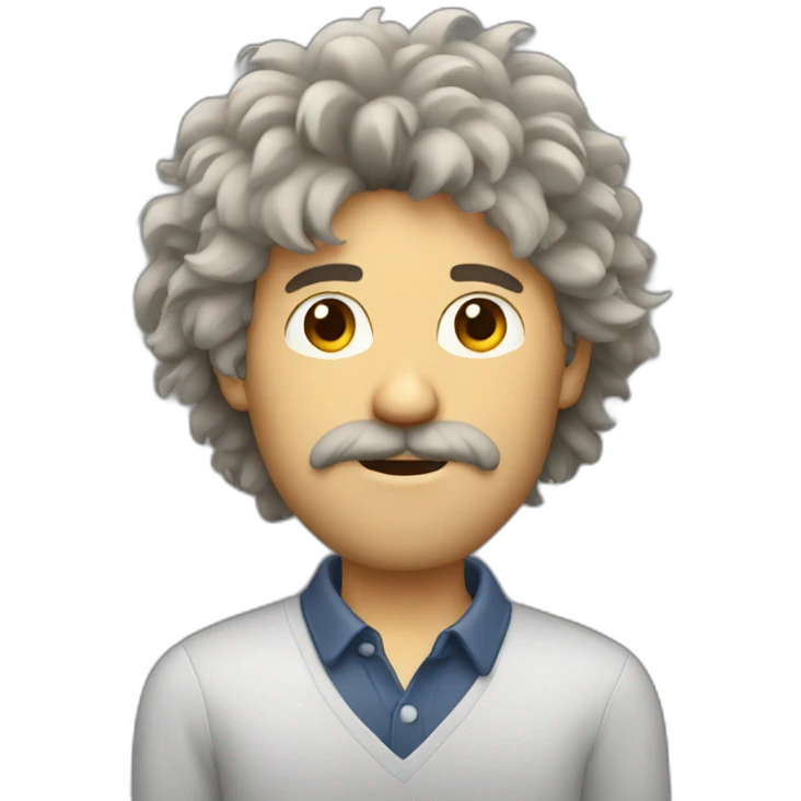 Hairy guy editing emoji