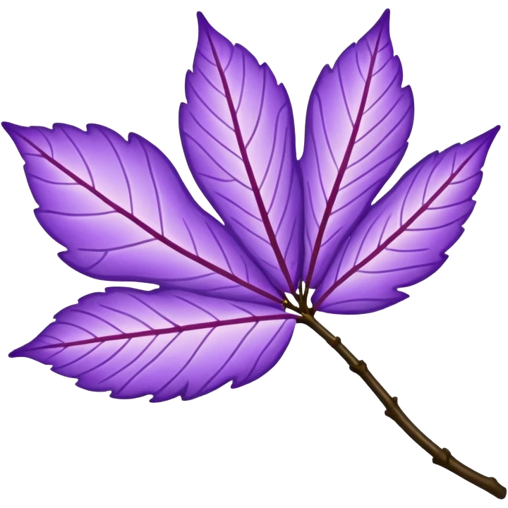 make a purple sakura leaf emoji