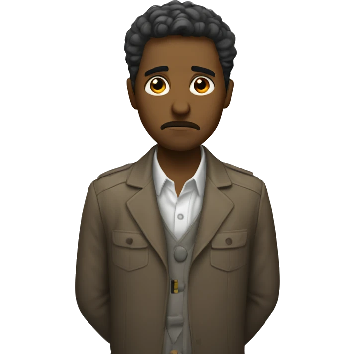 Una persona enojada pero a la vez triste emoji