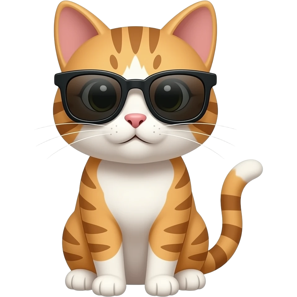Cat wearing sunglasses emoji