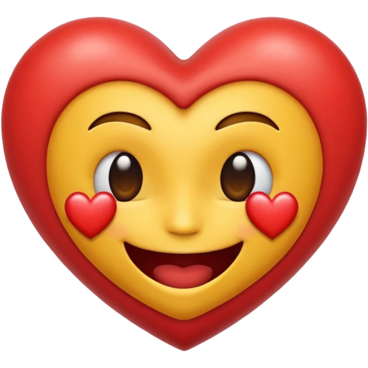 creame un emoji de una carita titando un beso de corazon hacia adelante emoji