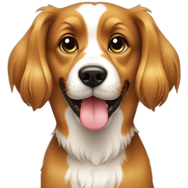 papilion dog with champain emoji