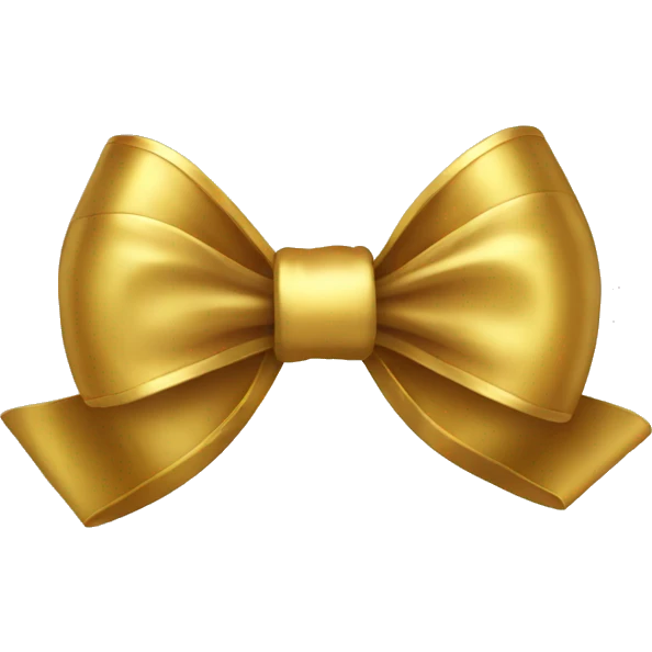 Gold bow emoji