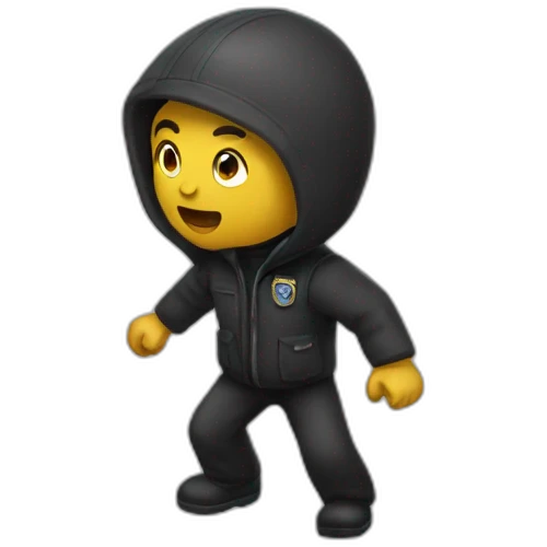 Un noir qui nage emoji