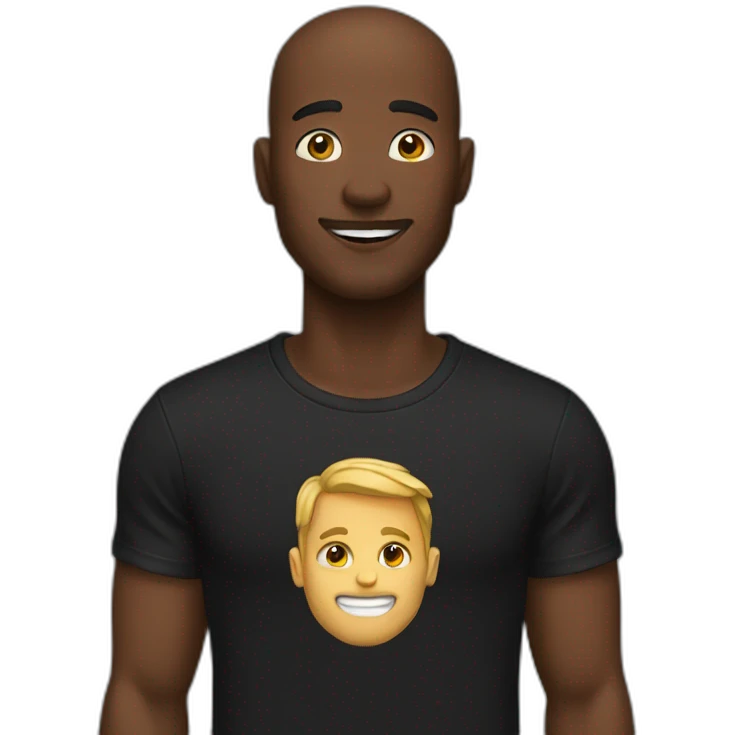 Man with black t shirt emoji