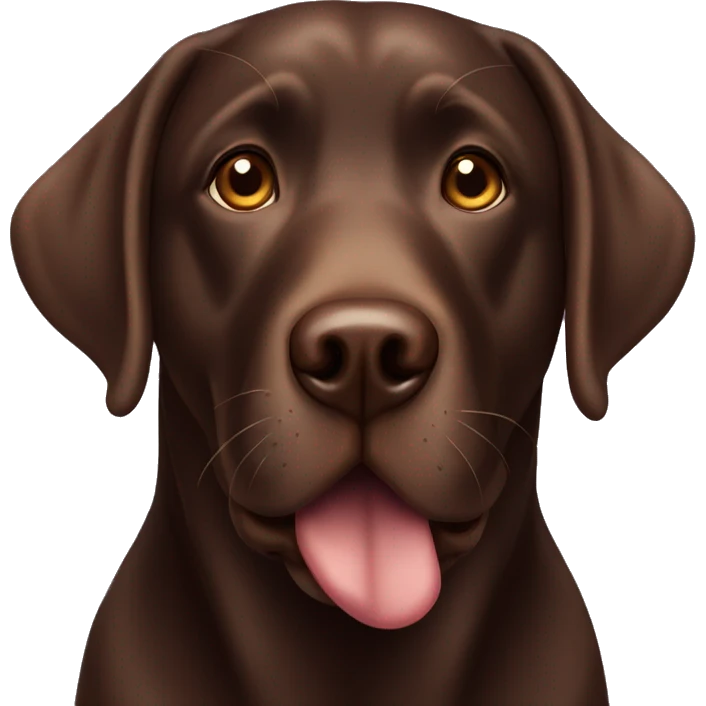 Chocolate Labrador face emoji