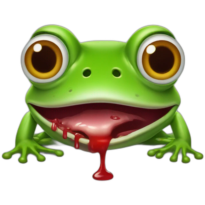 nervous-bleeding-frog emoji
