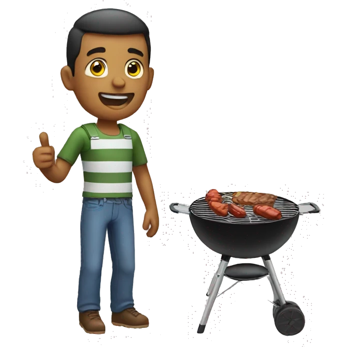 A man On a barbecue emoji