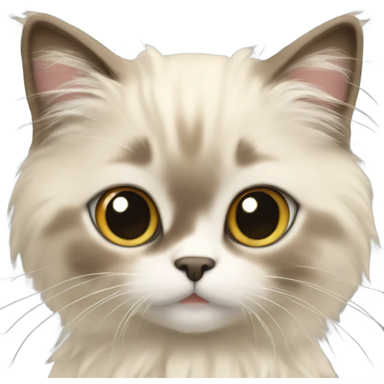beige baby ragdoll cat emoji