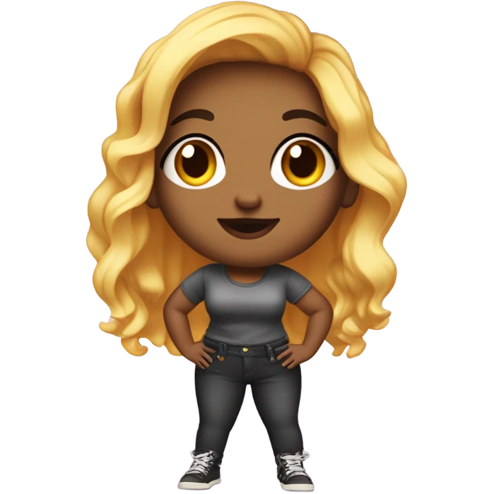 Cute baddie gurl with a big but emoji