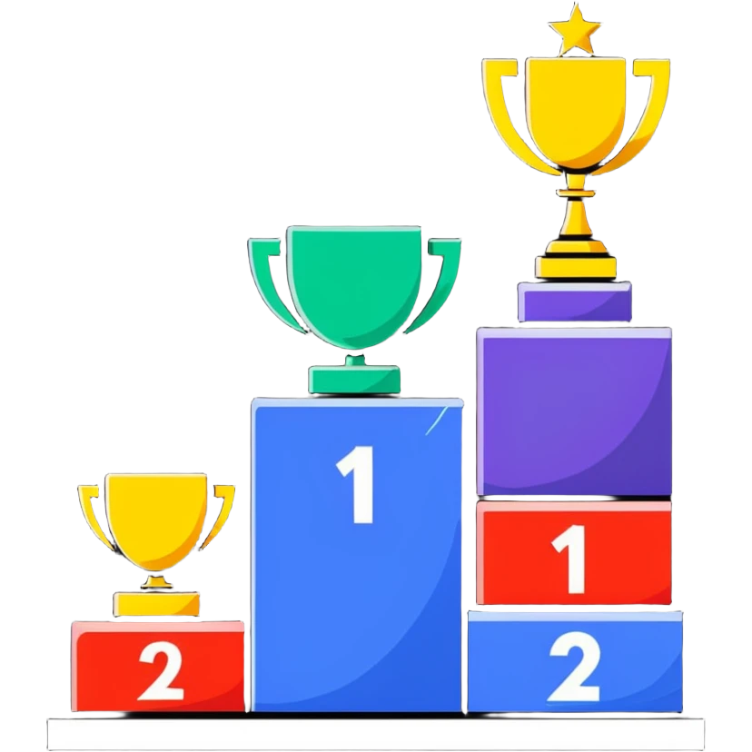 racing victory podium with three places for winners emoji