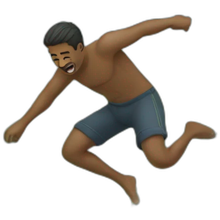 Man jumping in water emoji