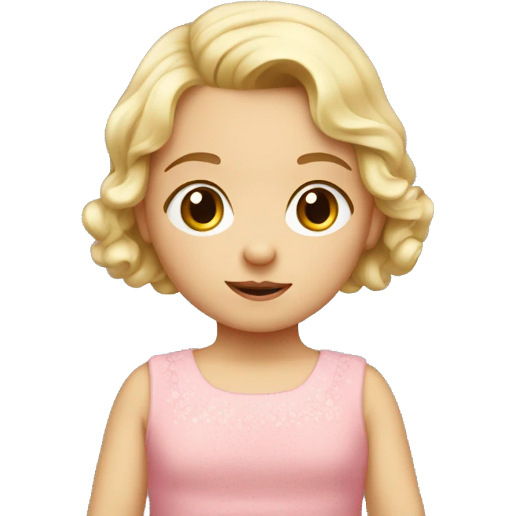 caucasian toddler in cute dress emoji