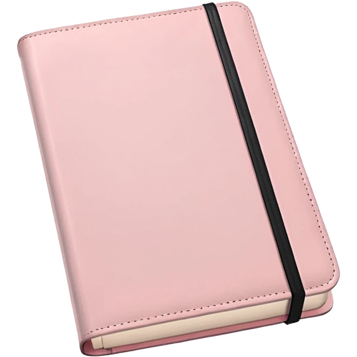 Aesthetic light pink note journal book emoji