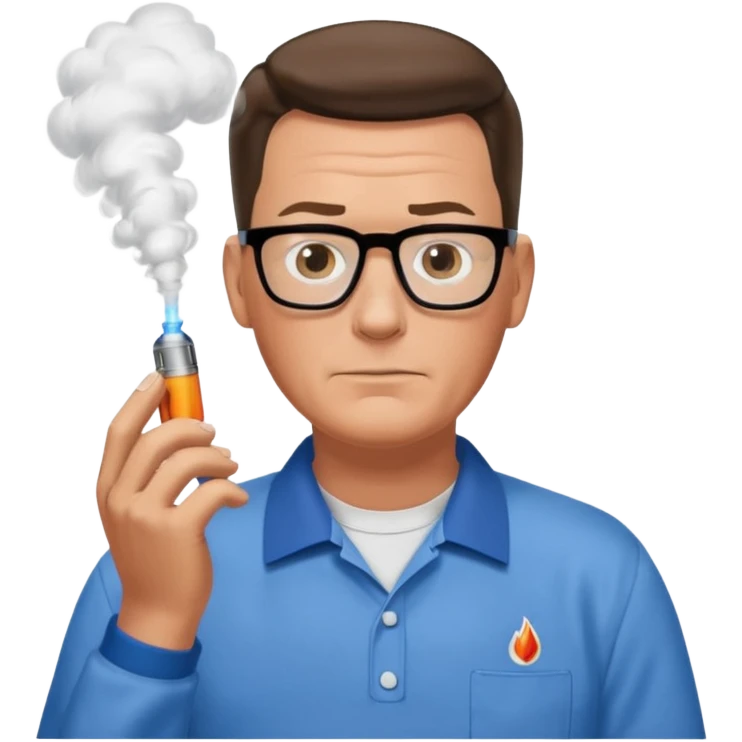 Hank Hill vaping propane emoji